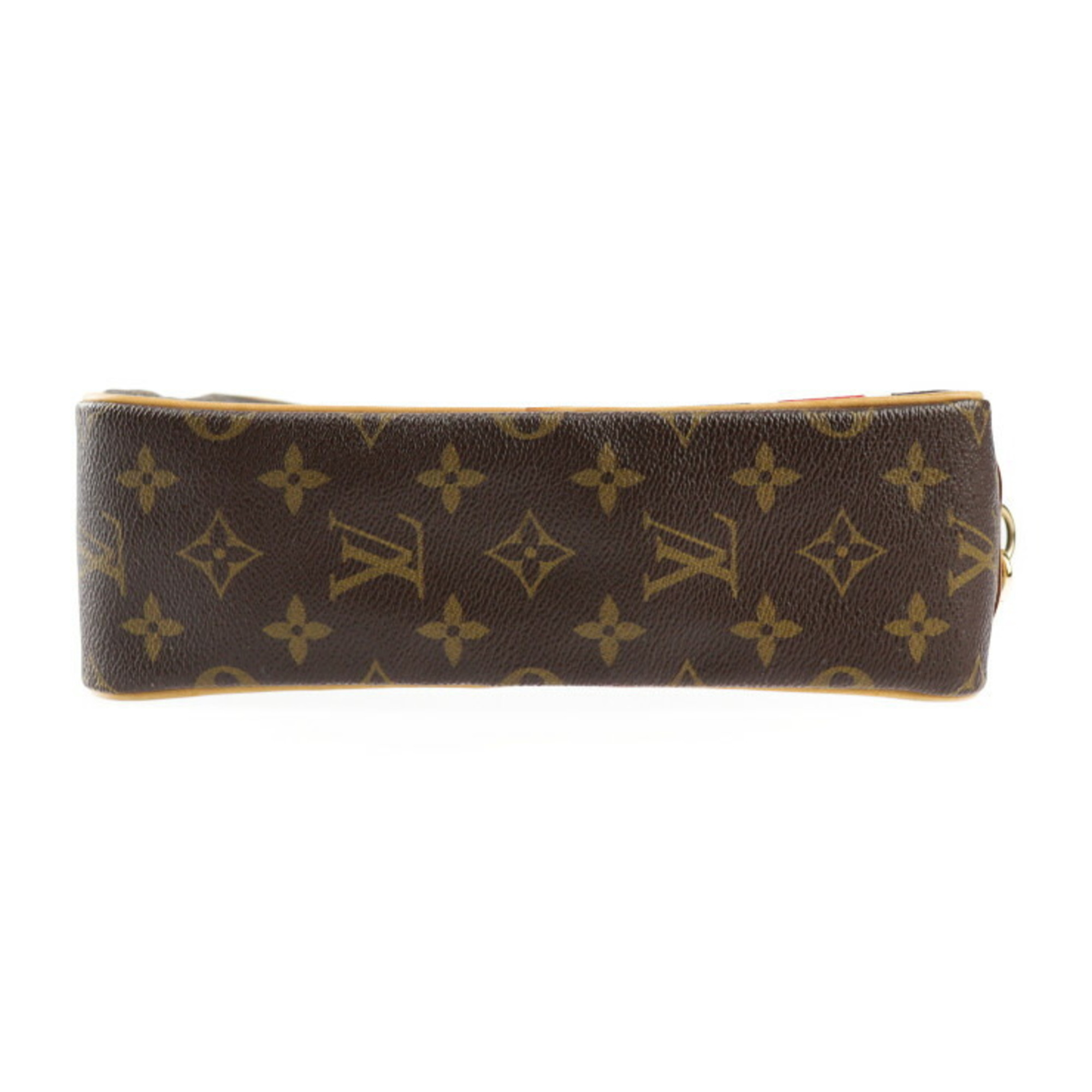 LOUIS VUITTON Pavel China Run Second Bag M41432 Monogram Canvas Leather Brown Gold Hardware Wristlet Clutch Pouch W Zipper Vuitton