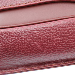 CARTIER Mastline clutch bag leather Bordeaux gold hardware second