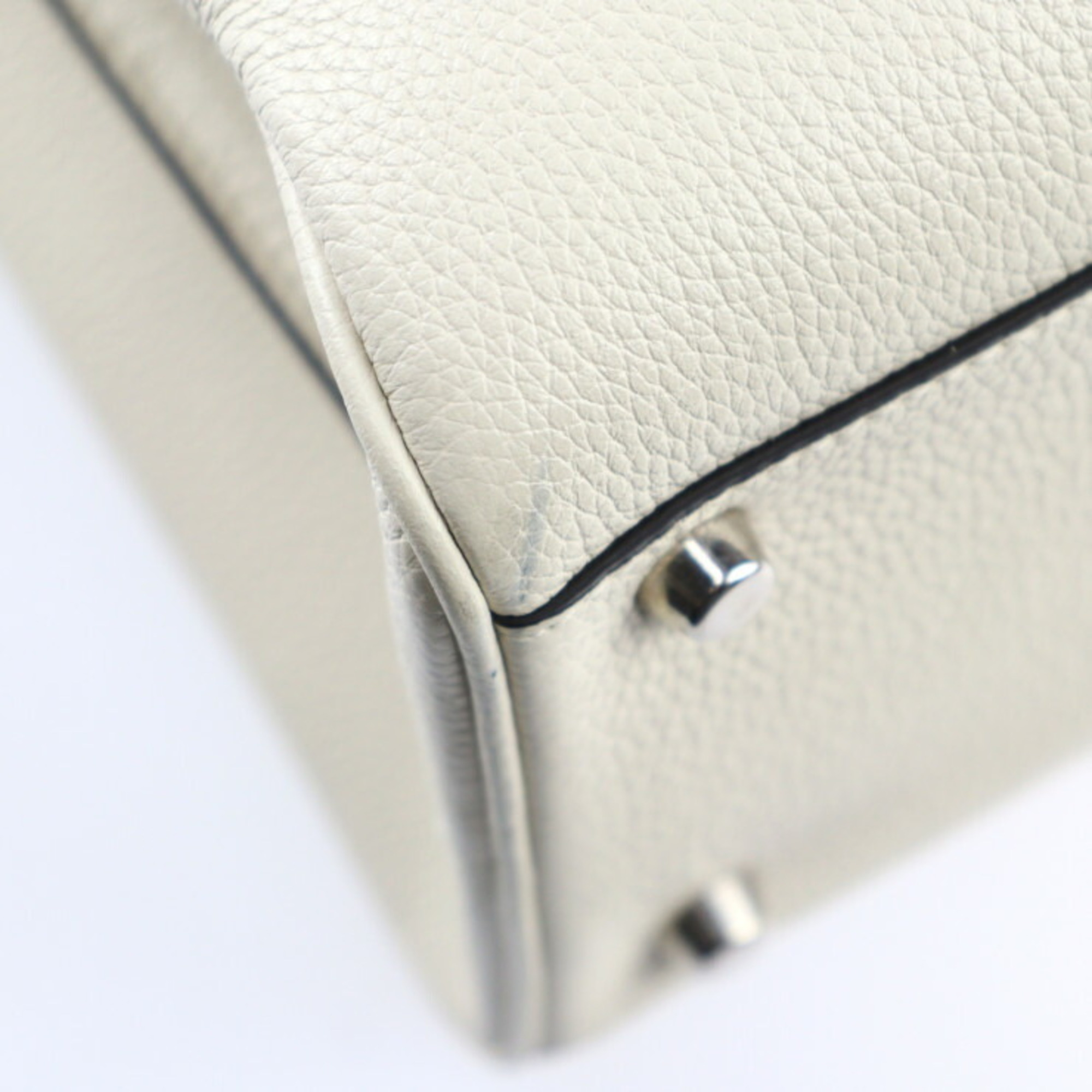 GUCCI Gucci Zumi Medium Top Handle Horsebit Handbag 564714 Leather Cream Silver Hardware Gold 2WAY Shoulder Bag