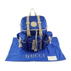 GUCCI Off the Grid Backpack Rucksack/Daypack 626160 GG Nylon Leather Blue Beige Silver Hardware Japan Limited Color
