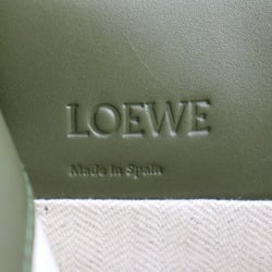 LOEWE Cushion Tote Small Bag 309 12AA93 Calf Leather Olive Green Shoulder