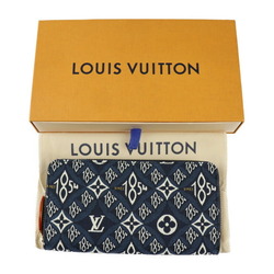 LOUIS VUITTON Zippy Wallet Monogram Jacquard Since1854 Long M80212 Blue Gold Hardware Round Zipper Vuitton