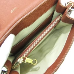 Chloé ABY S20B71P Women's Leather Shoulder Bag Red Brown