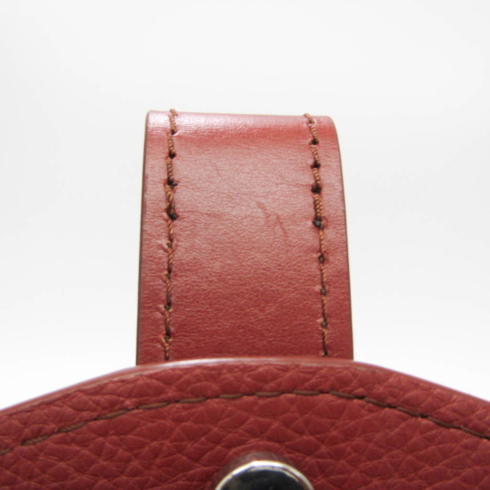 Chloé ABY S20B71P Women's Leather Shoulder Bag Red Brown