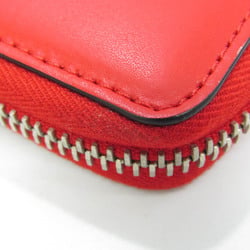 Valentino Garavani Wallet With Neck Strap 53381 Women,Men Leather Wallet (bi-fold) Black,Red Color