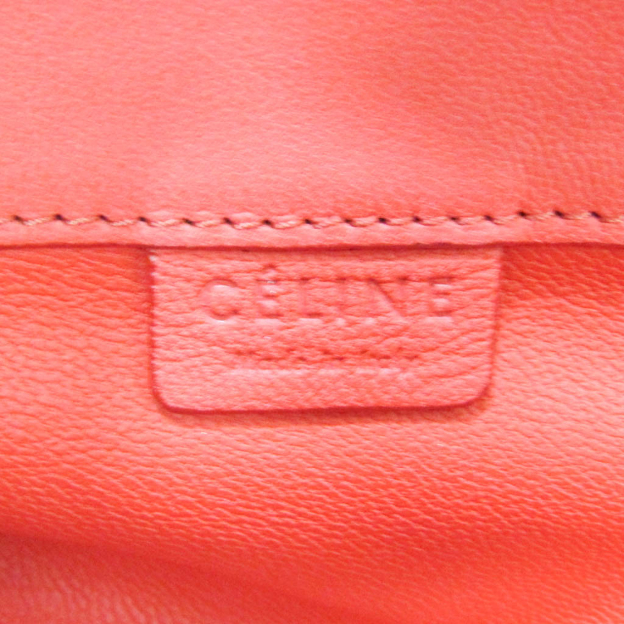 Celine Small Horizontal Women's Leather Tote Bag Pink Red