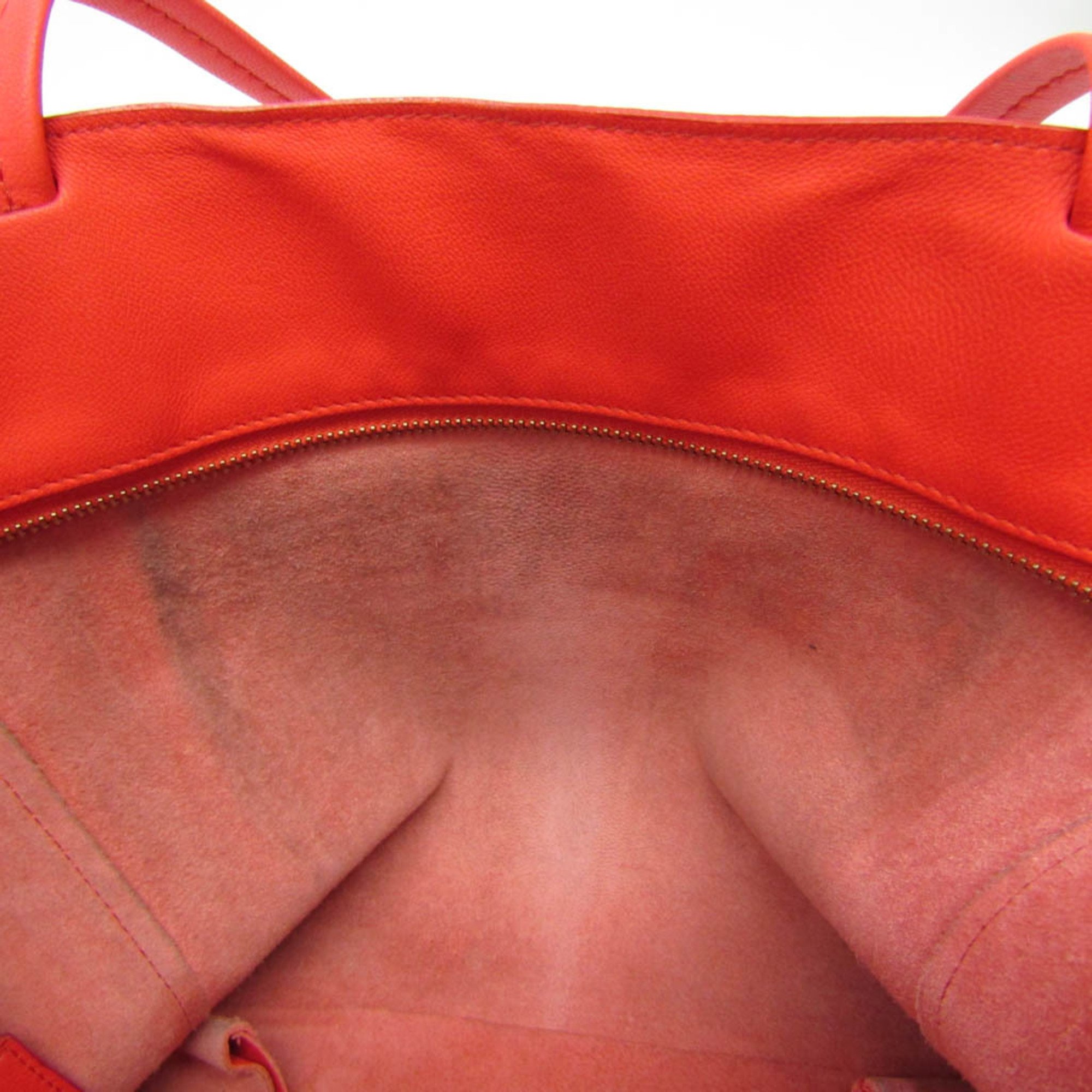 Celine Small Horizontal Women's Leather Tote Bag Pink Red