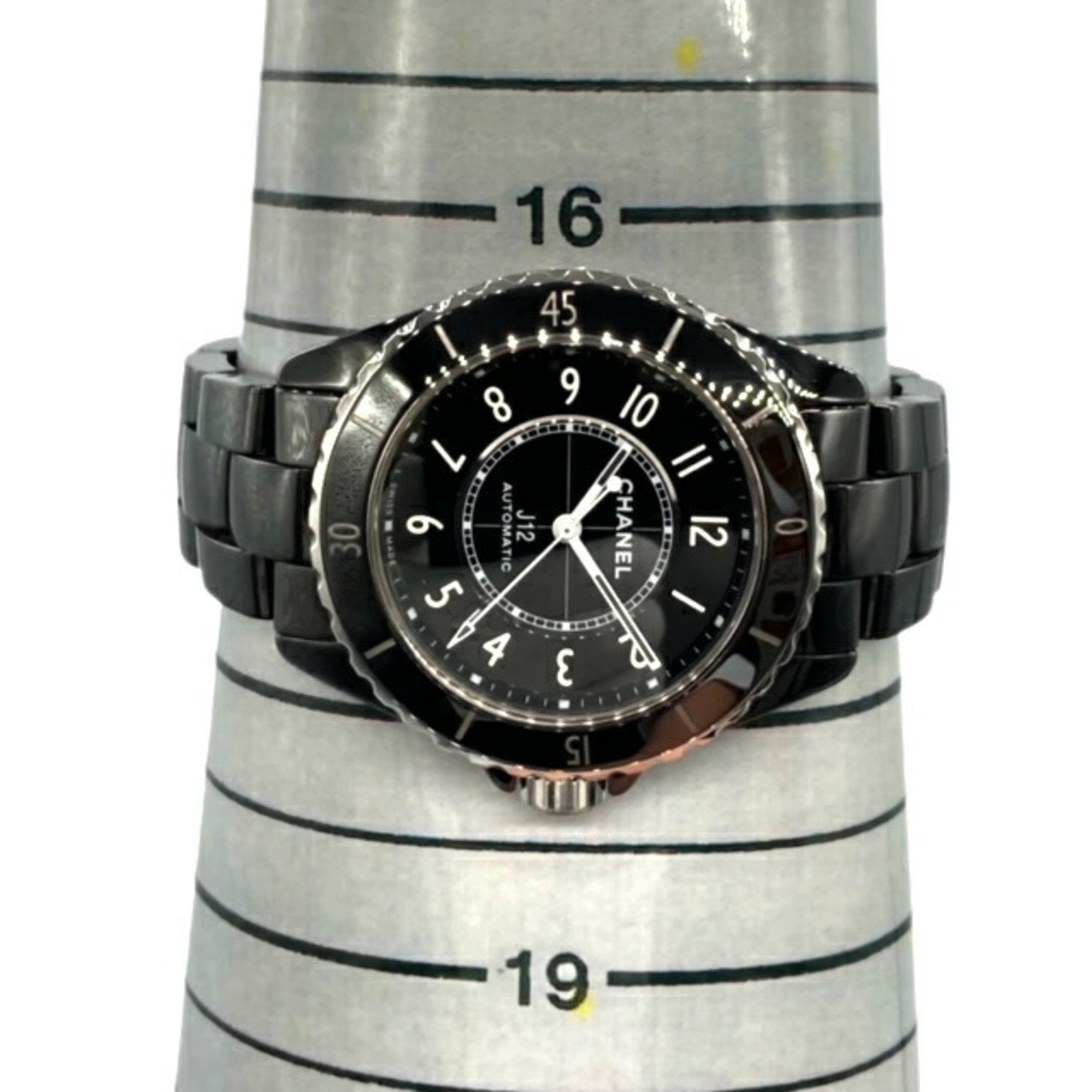 CHANEL J12 H5697 Caliber 12.1 Black Men's Watch Date Automatic Winding