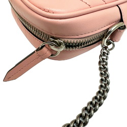 GUCCI GG Marmont Shoulder Bag Chain 598597 Heart Pink Calf Ladies
