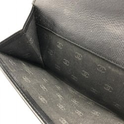 CHANEL Coco Button Long Wallet Black Chanel
