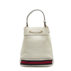Gucci Ophidia Handbag Shoulder Bag Bucket 610846 White Multicolor Leather Women's GUCCI