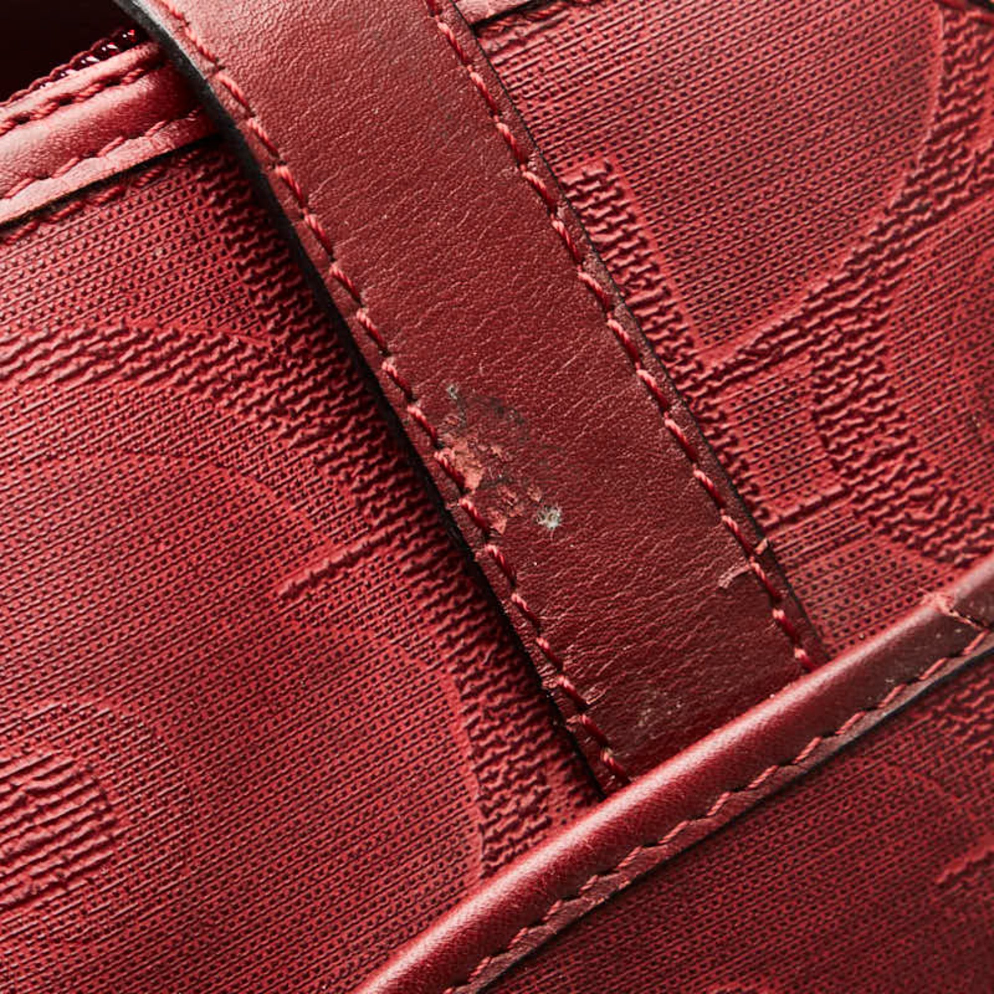 Christian Dior Dior Trotter Handbag Red PVC Leather Ladies