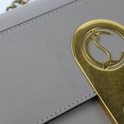 Christian Louboutin ELISA Large Shoulder Bag 1205060 Leather Greige Gold Hardware Turnlock Chain