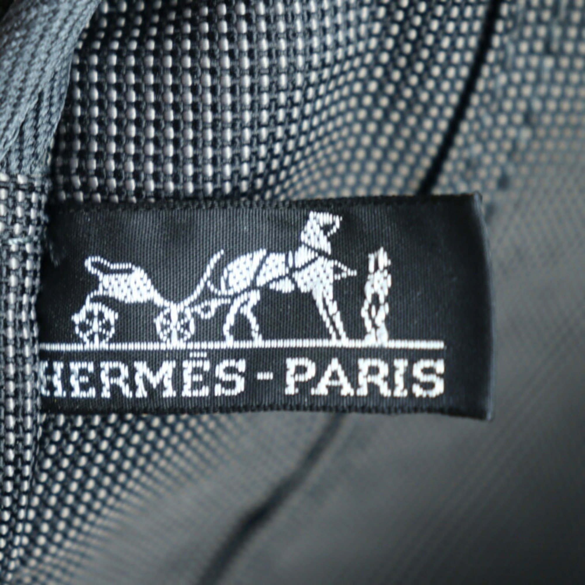 HERMES Hermes Yale Line Tote MM Bag Canvas Gray Silver Hardware Handbag