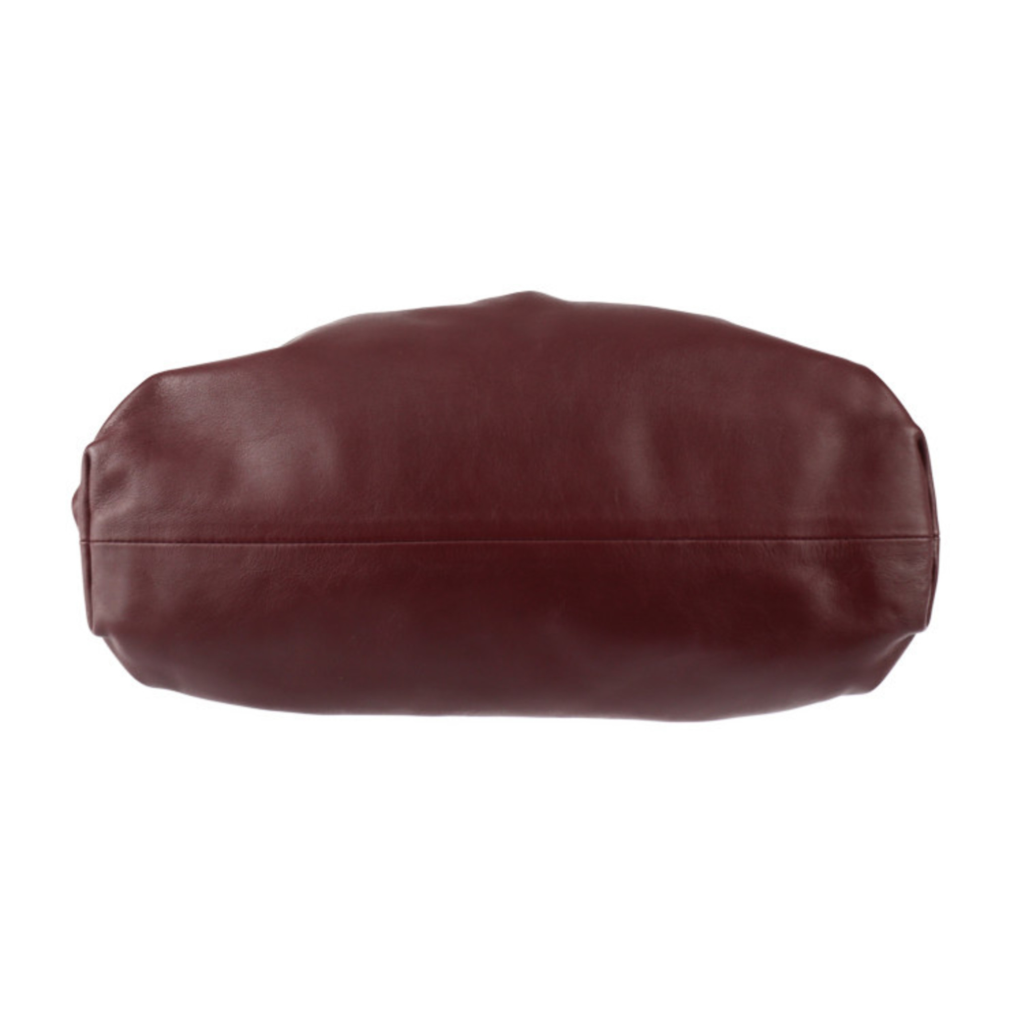 BOTTEGA VENETA The Pouch Clutch Bag 576227 Calf Leather Bordeaux Second Clasp