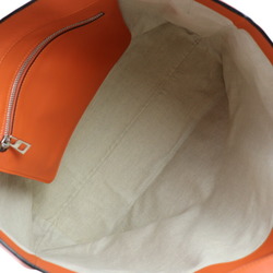 LOEWE East West Shopper Tote Bag 308 20 K84 Calf Leather Orange Silver Hardware Handbag Anagram