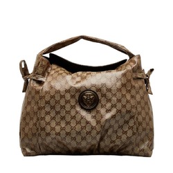 Gucci Hysteria Crest Handbag 286307 Beige Brown PVC Women's GUCCI