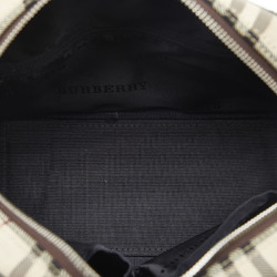 Burberry Nova Check Handbag Beige Canvas Leather Women's BURBERRY