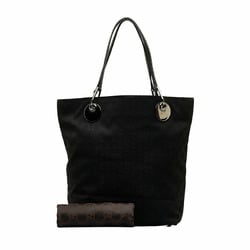 Gucci GG Canvas Tote Bag 120836 Black Leather Women's GUCCI