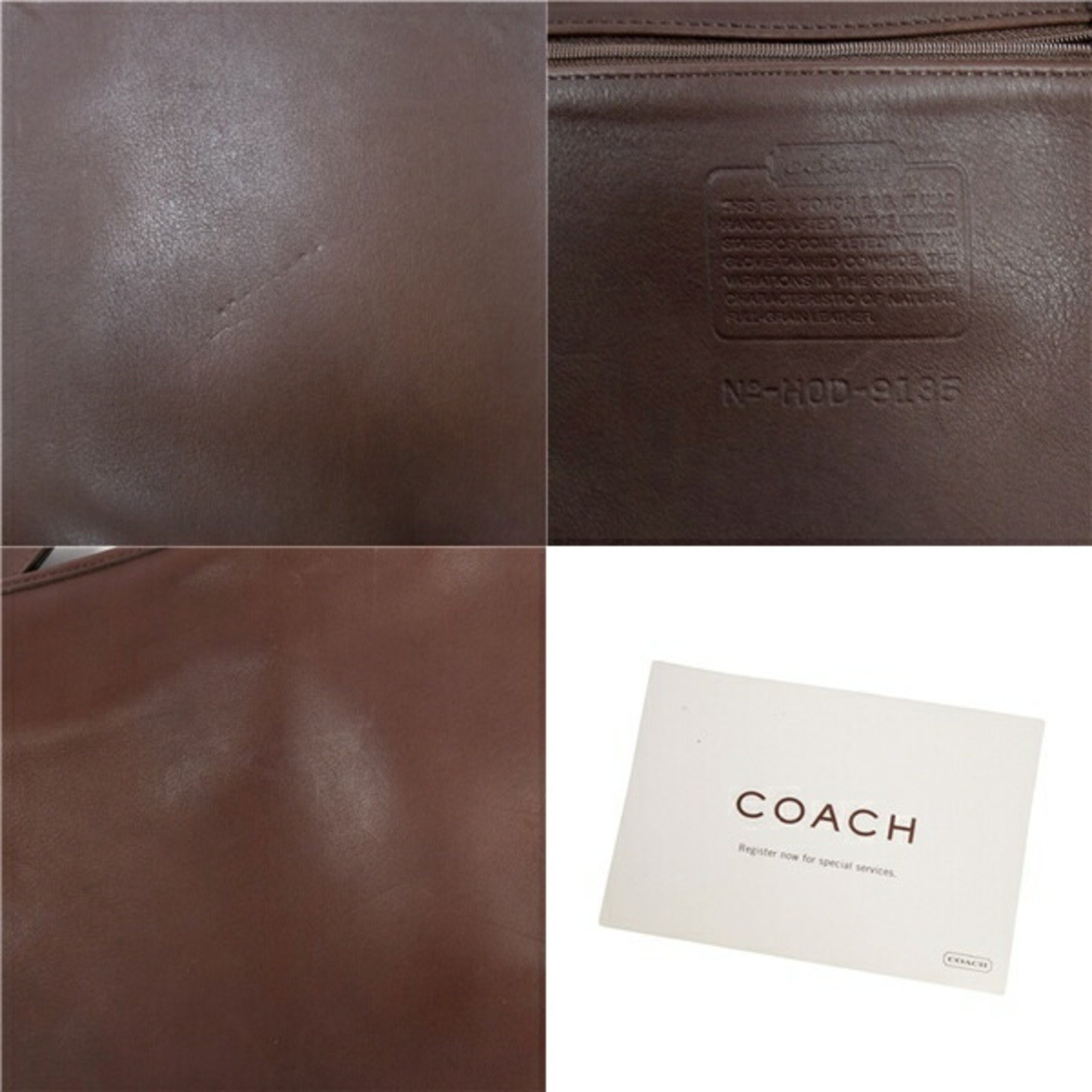 Coach COACH bag shoulder calf leather ladies brown made in USA