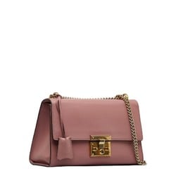 Gucci Padlock Chain Shoulder Bag 409486 Pink Leather Women's GUCCI