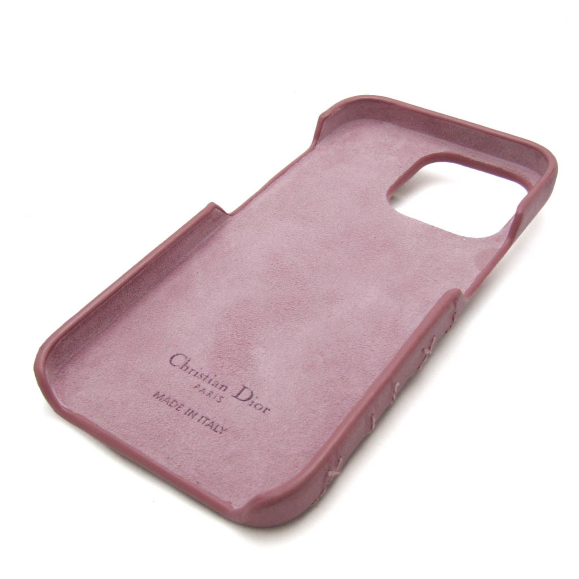 Christian Dior Leather Phone Bumper Dusty Pink LADY DIOR IPHONE12 IPHONE12PRO case
