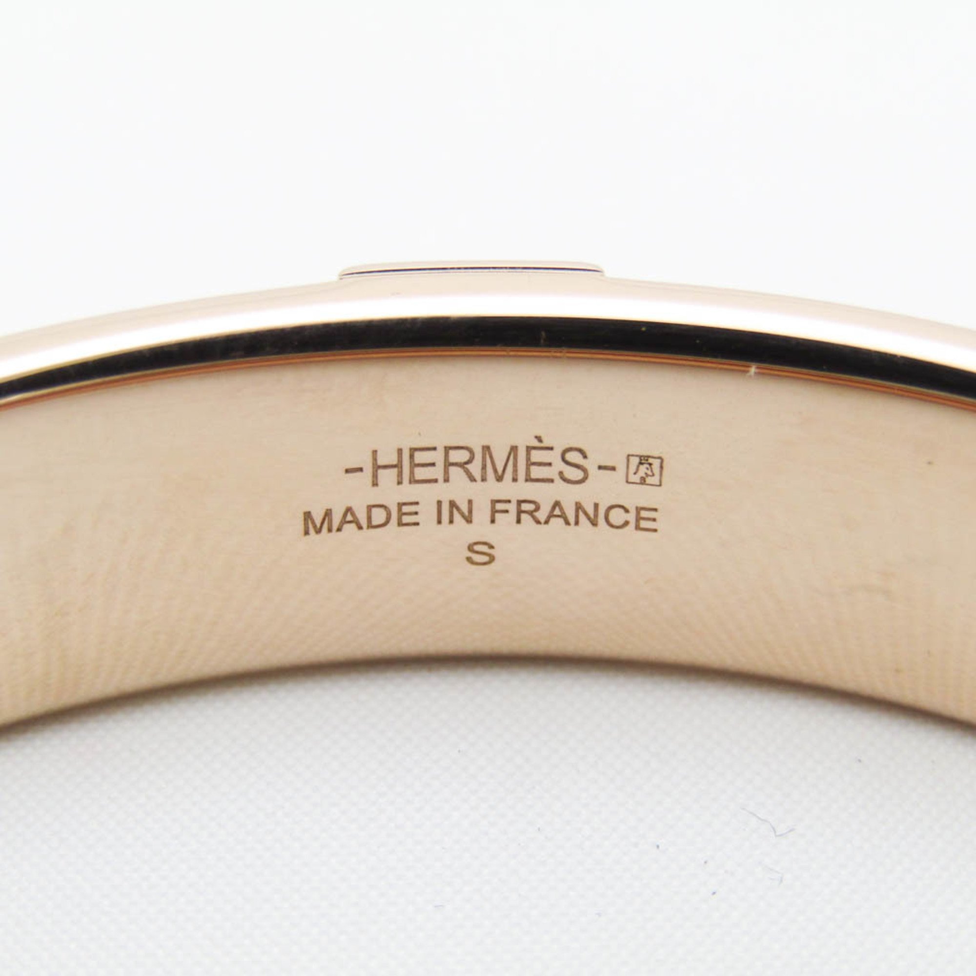 Hermes KAWAII Epsom Leather,Metal Bangle Pink Gold,Red Color