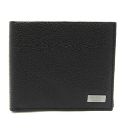 Salvatore Ferragamo 66-6530 Men's Leather Wallet (bi-fold) Black
