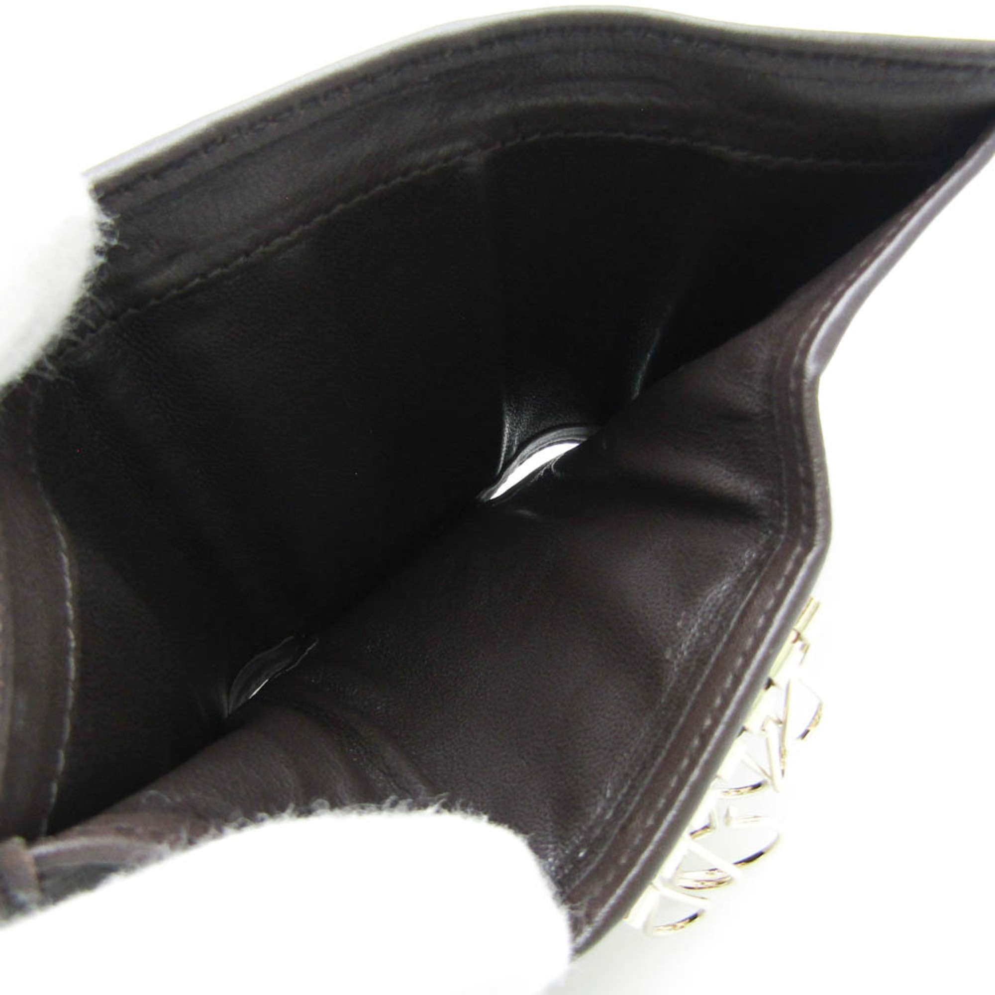 Gucci Tri-fold Compact Wallet 268831 Women,Men Leather GG Canvas Key Case Beige,Dark Brown