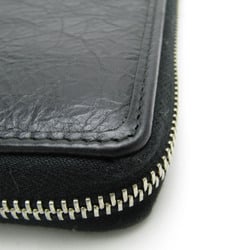 Gucci Interlocking G 575988 Women,Men Leather Long Wallet (bi-fold) Black
