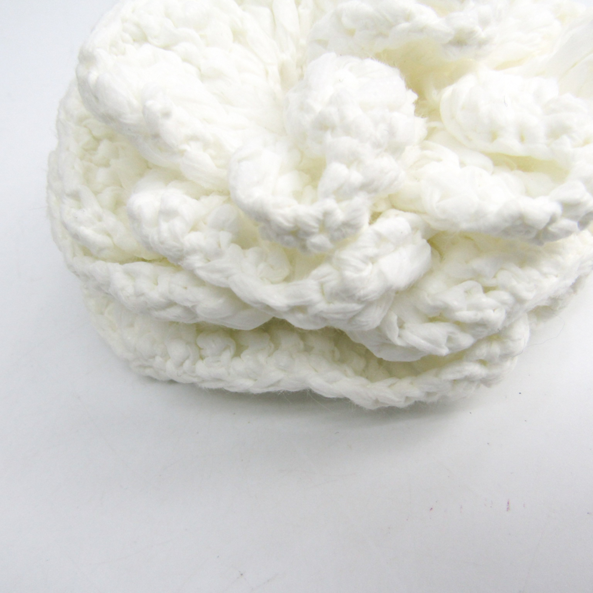 Chanel Camellia Textile Corsage White knit