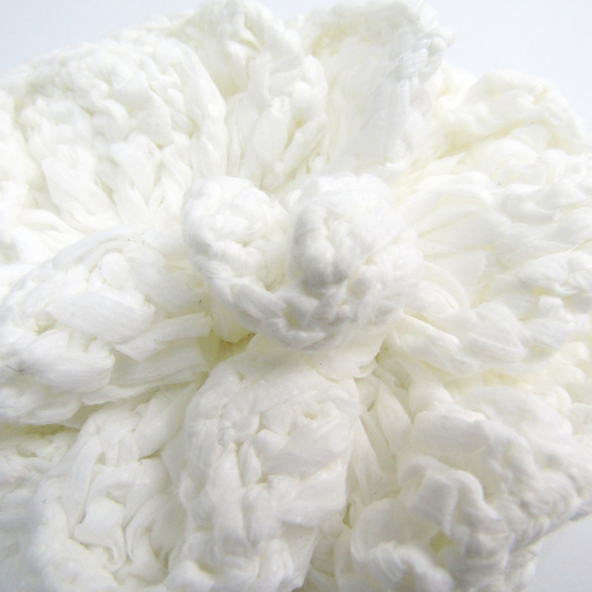 Chanel Camellia Textile Corsage White knit