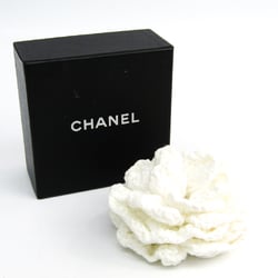 Chanel Camellia Textile Corsage White knit