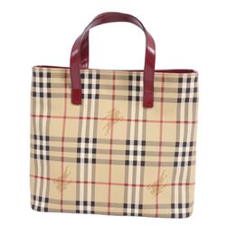 Burberry London BURBERRY LONDON Handbag Tote Bag Check Pattern Ladies Brown
