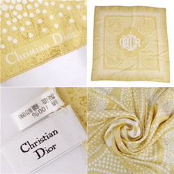 Christian Dior Scarf Muffler Pattern Dot 100% Silk Women's Gold