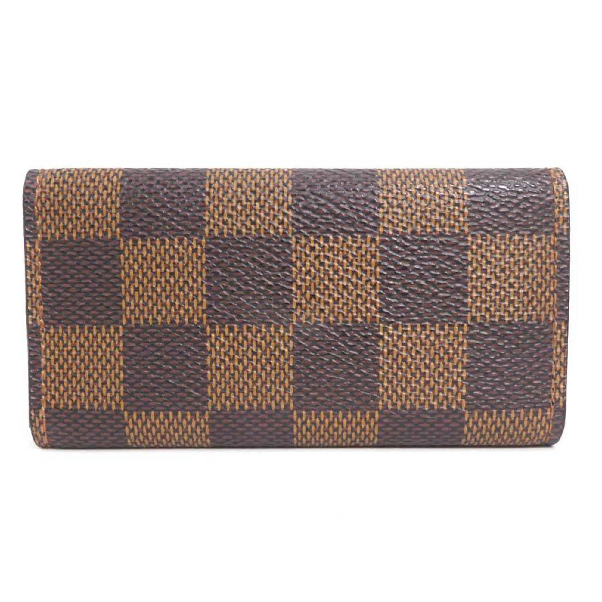 LOUIS VUITTON Key Case Damier Multicle 4 Canvas Brown Gold Unisex N62631