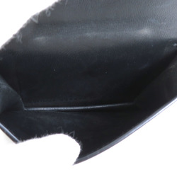 BALENCIAGA Trifold Wallet Leather Black x White Unisex