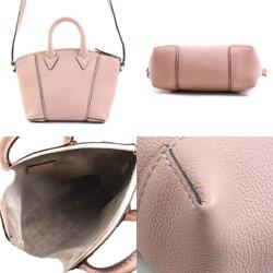 LOUIS VUITTON Crossbody Shoulder Bag Handbag Nano Lock It Leather Pink Beige Women's M61256