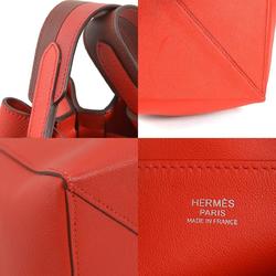 HERMES Shoulder Bag Ricol 17 Evercolor Red Ladies