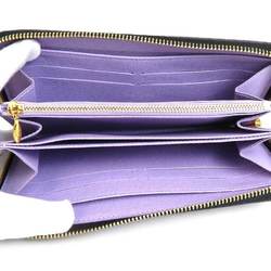 LOUIS VUITTON Round Zipper Long Wallet Monogram Multicolor Zippy Violet Unisex M60275