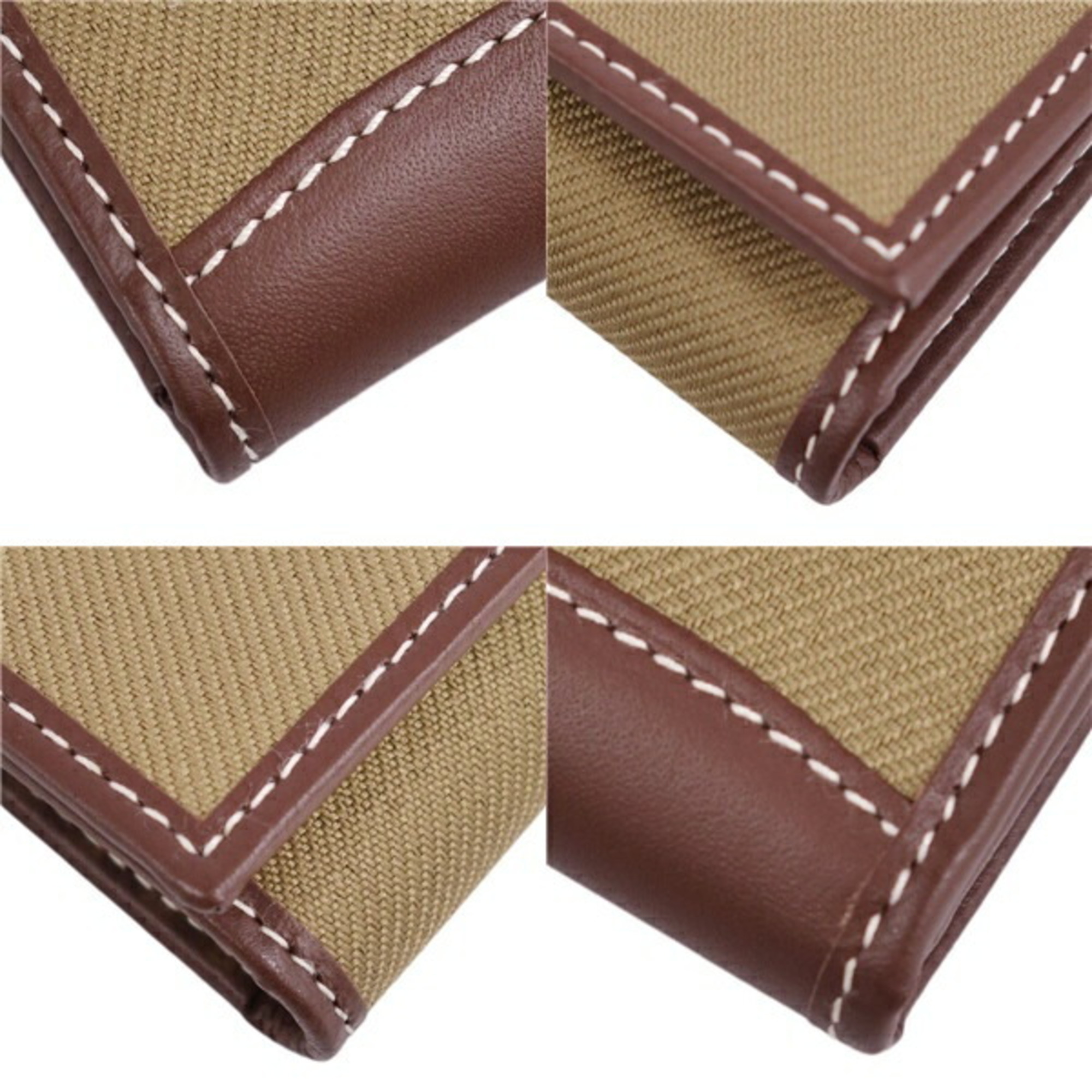 Hunting World HUNTING WORLD Key Case 6 Rows Canvas Leather Men Women Beige