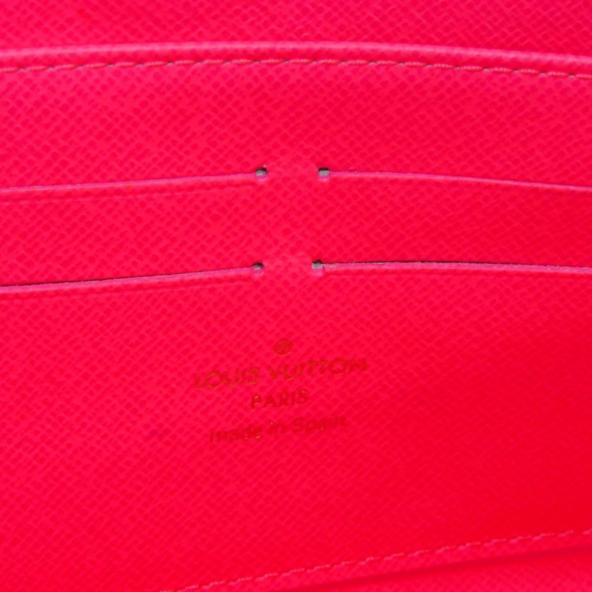 LOUIS VUITTON Long Wallet Zippy Maron Fluorescent Pink Old Model Round Zipper Monogram Graffiti Fuchsia M93710 Men's Women's