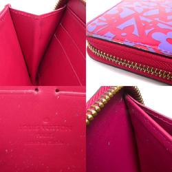 LOUIS VUITTON Round Zipper Long Wallet Sweet Monogram Zippy Patent Leather Magenta/Purple Women's M90123