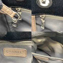 CHANEL Bag PST Chain Tote Black Matelasse Coco Mark Shoulder Ladies Caviar Skin Leather