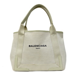 Balenciaga Navy Hippo Shoulder Bag Canvas White Women's BALENCIAGA