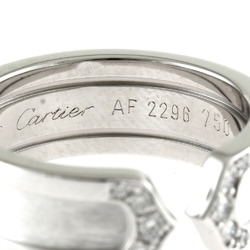 Cartier 2C Ring No. 10 18K K18 White Gold Diamond Ladies CARTIER