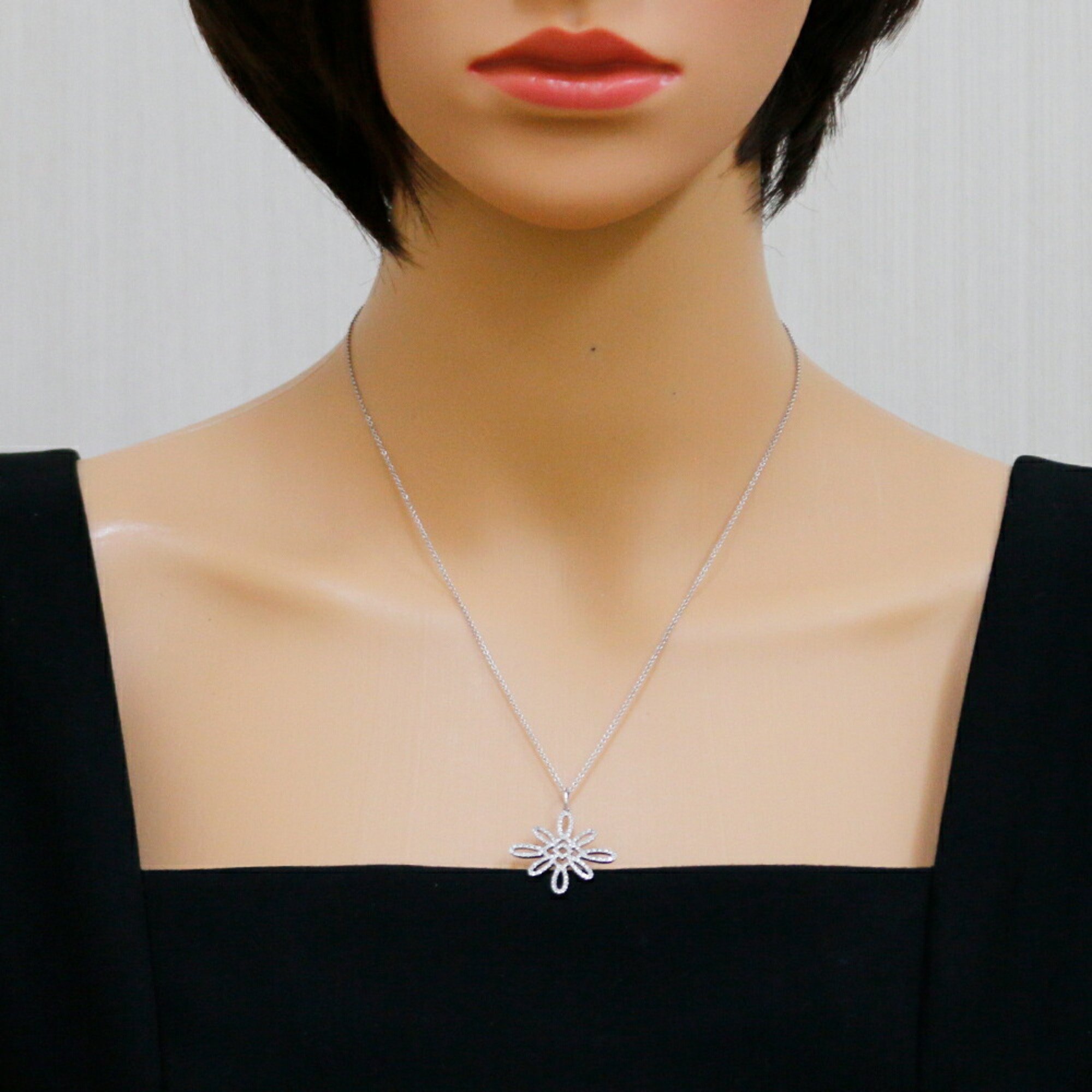 Tiffany Necklace 18K White Gold Diamond Women's TIFFANY&Co.