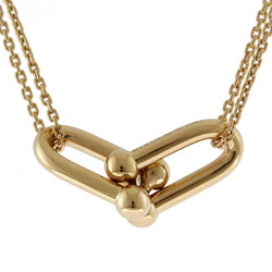 Tiffany Hardware Double Link Necklace 18K K18 Pink Gold Women's TIFFANY&Co.