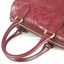 ETRO Margot 1C362-2735 Mini Boston Bag Leather Wine Red Ladies