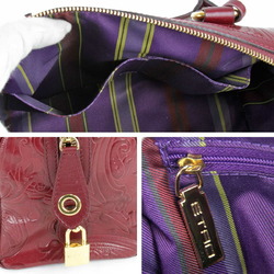 ETRO Margot 1C362-2735 Mini Boston Bag Leather Wine Red Ladies